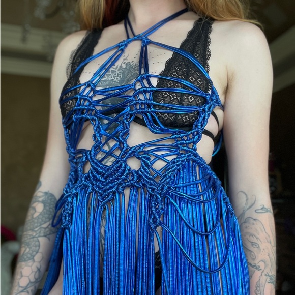 Handmade Macramé Rope Dress - Picture 14 of 15